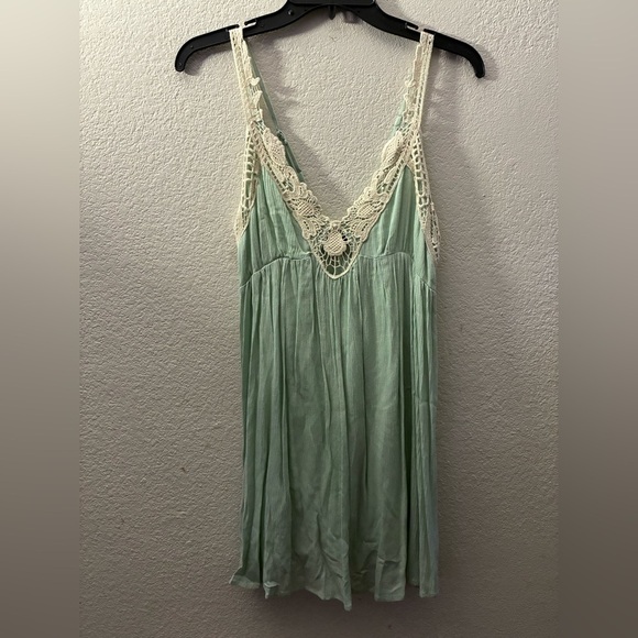 LuLu's Mint Green Lace Double Strap Mini Dress XS - Picture 3 of 12